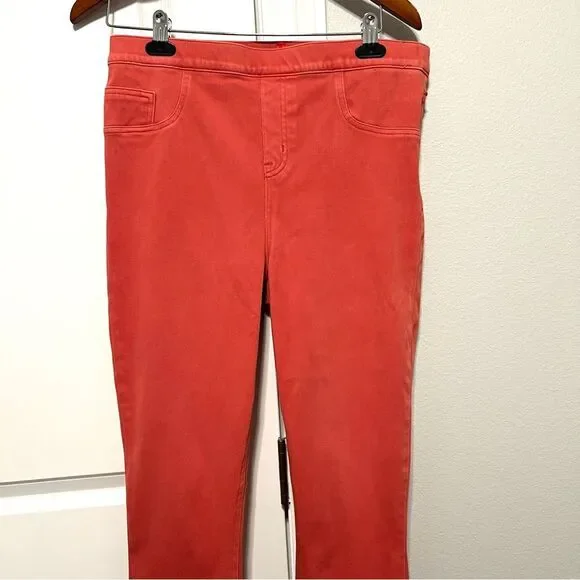 Spanx Pull On Mid Rise Burnt Orange Terracotta Skinny Jeggings Size XL - Picture 3 of 8